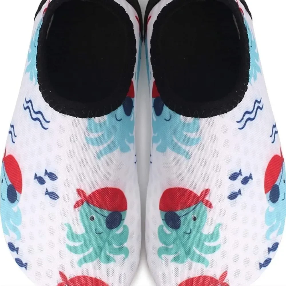 🏖 Summer Sand Swim Surf Aerobics Water Shoes for Kids Boys Girls White Octopus